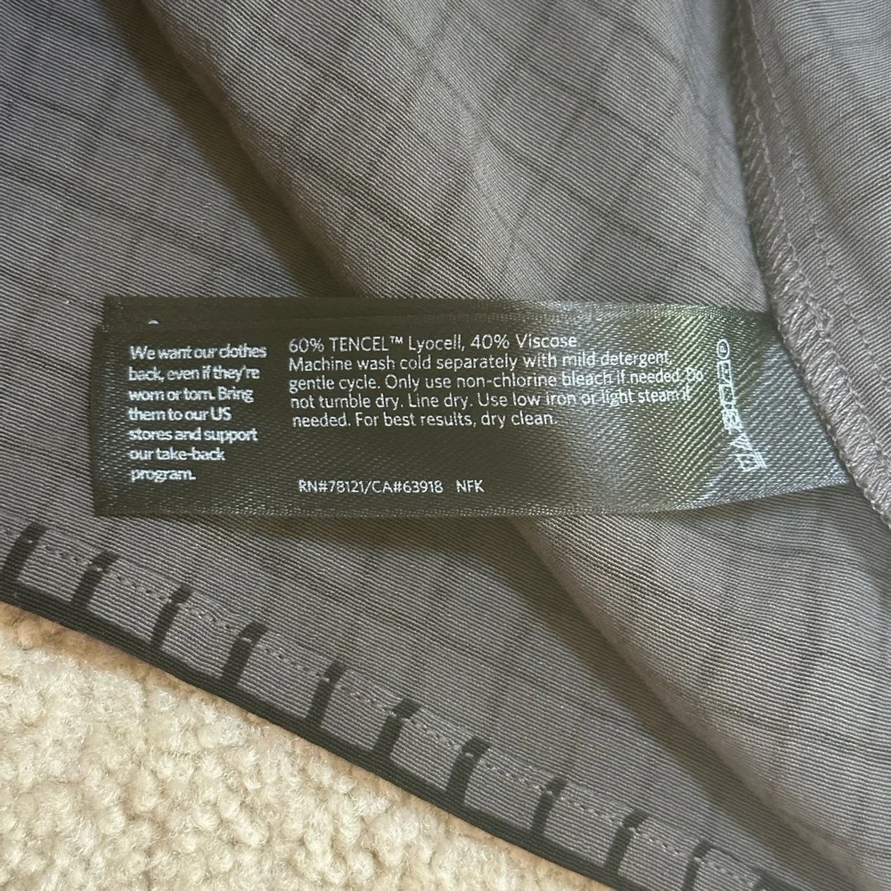 Eileen Fisher SET Black Gray M Top and S/P Pants Grid Pattern - Picture 5 of 16